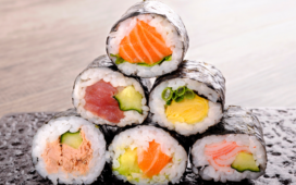 image with different kinds of sushi
