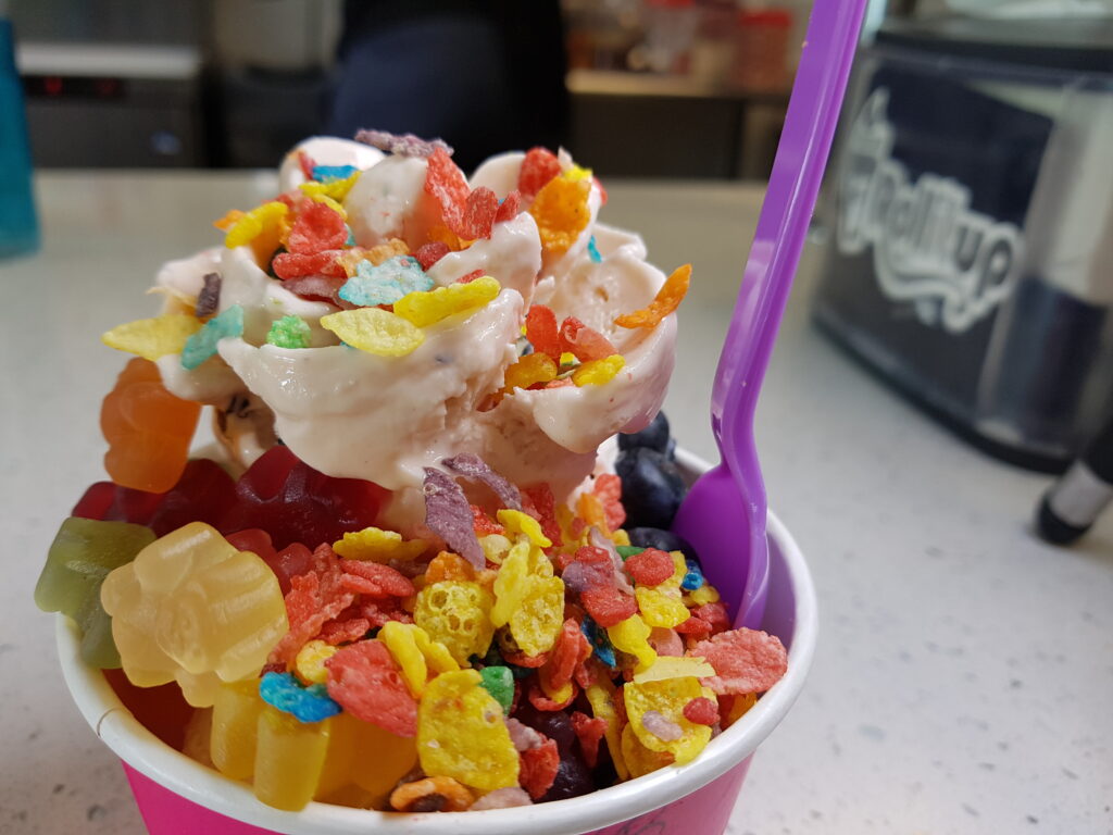 Image of ice cream with colorful sprinkles